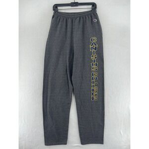 Champion Brand Canisius College Adult Spellout Open Hem Sweatpants Size M Gray